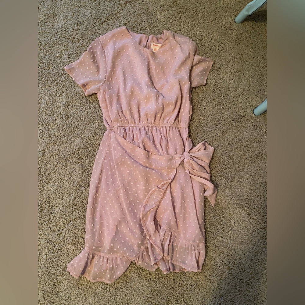 Showpo Pink Polka Dot Mini Dress